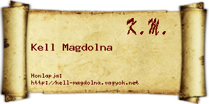 Kell Magdolna névjegykártya